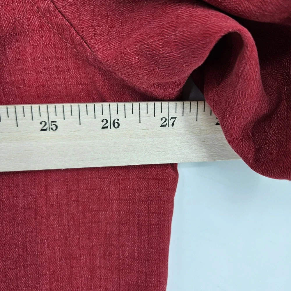 Tommy Bahama Shirt Mens XXL Silk Camp Maroon Hawaiian Button Up Short Sleeve‎ - Picture 8 of 11